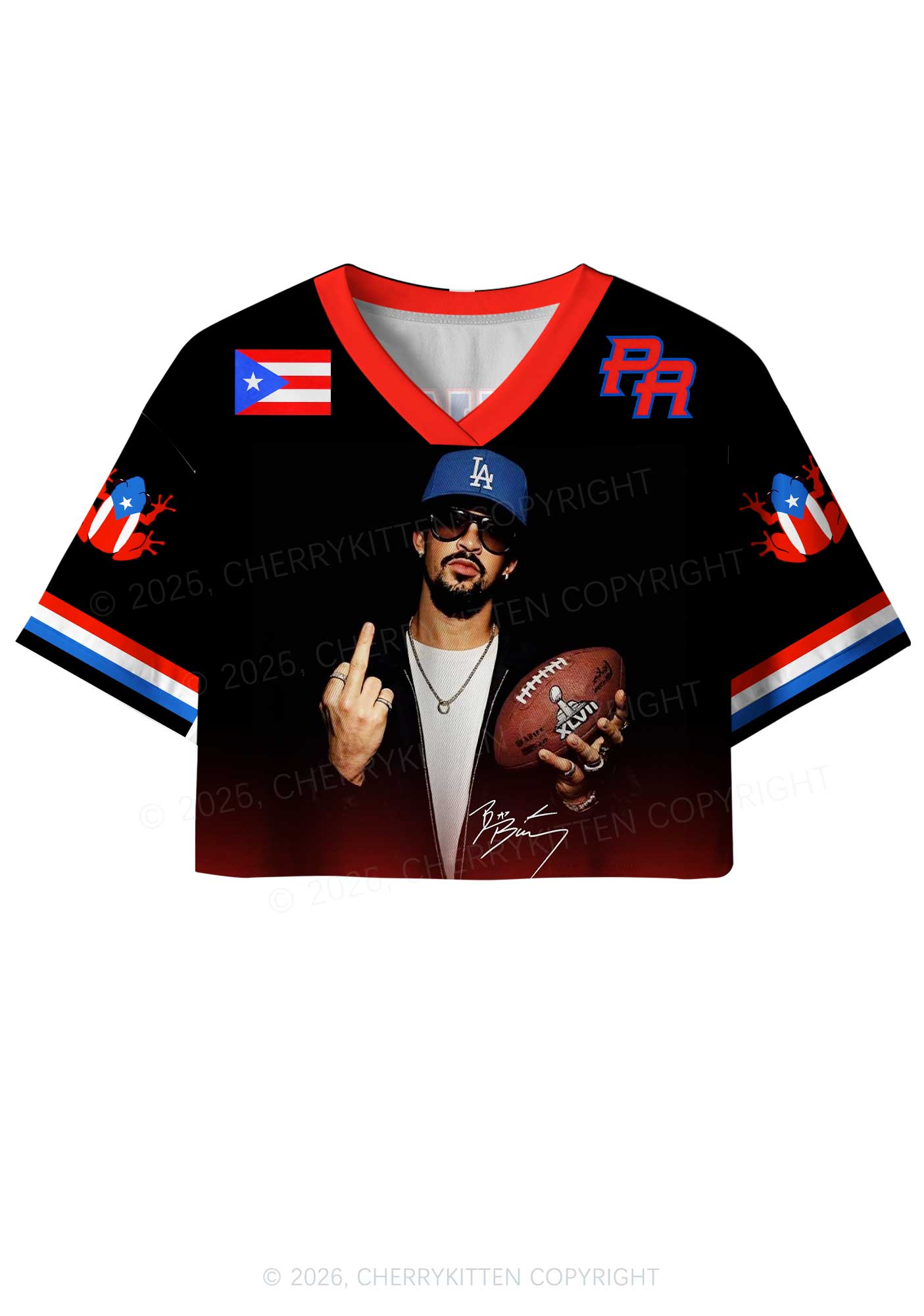 Retro Black Football Y2K Crop Sport Jersey Shirts Cherrykitten