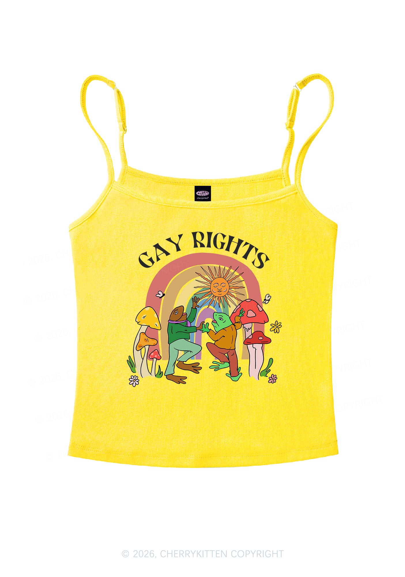 Gay Rights Pride Y2K Spaghetti Strap Cami Cherrykitten