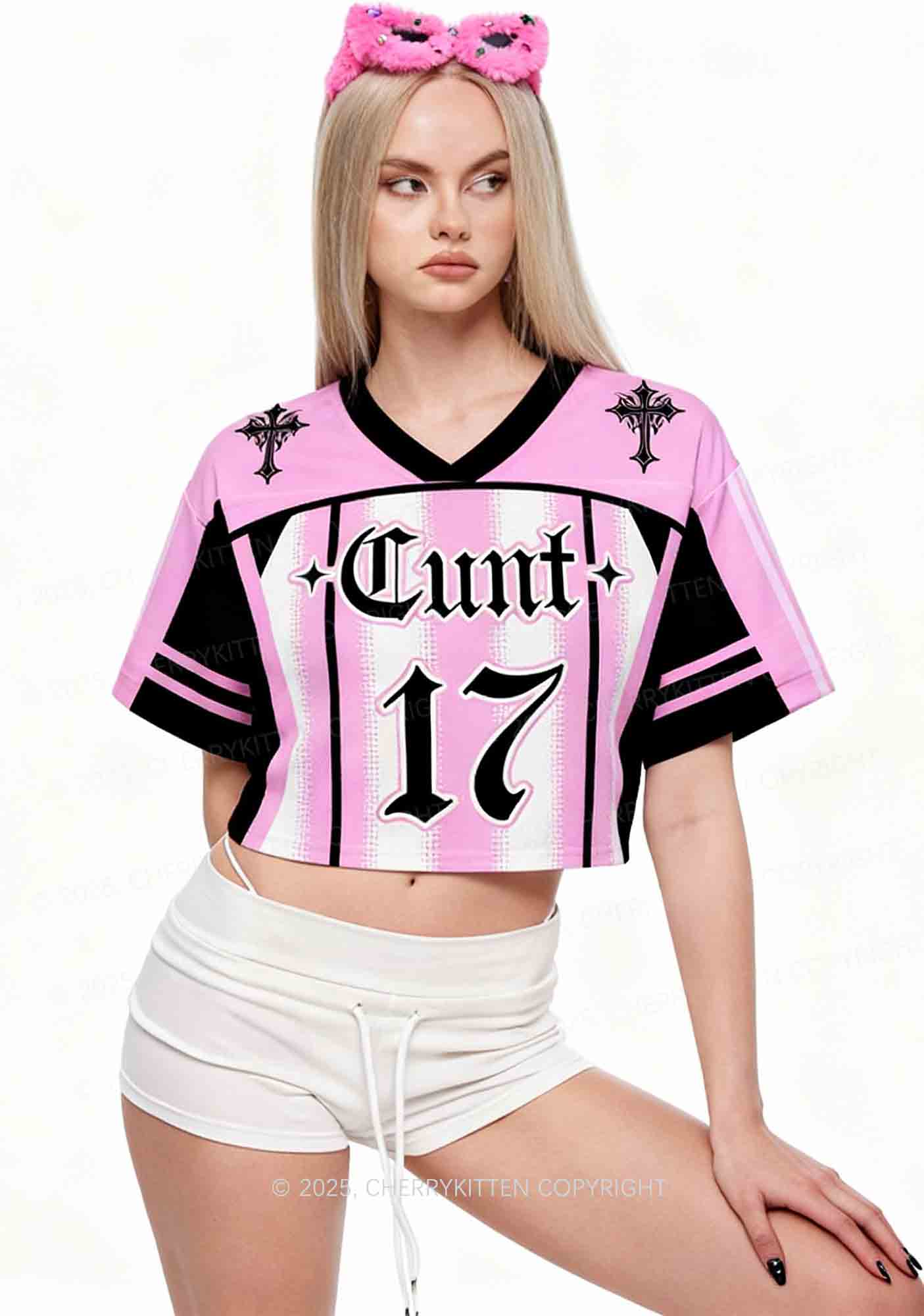 Custom Gothic Cxxt Y2K Crop Sport Jersey Shirts Cherrykitten