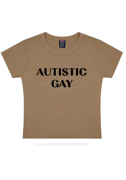 Autistic Gay Pride Y2K Baby Tee Cherrykitten