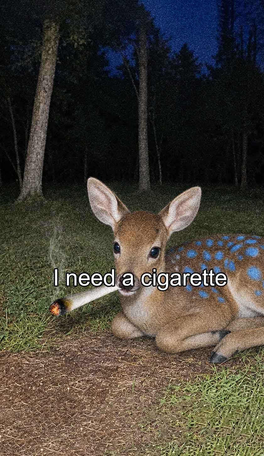 I Need A Cigarette Deer Y2K Phone Case Cherrykitten