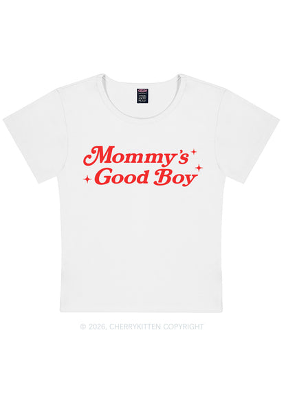 Mommys Good Boy Y2K Baby Tee Cherrykitten