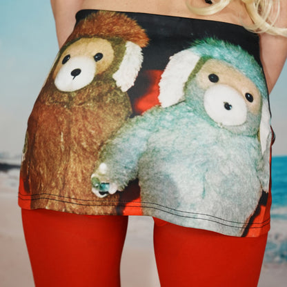 Bear Friends Y2K Print Mini Skirt Cherrykitten