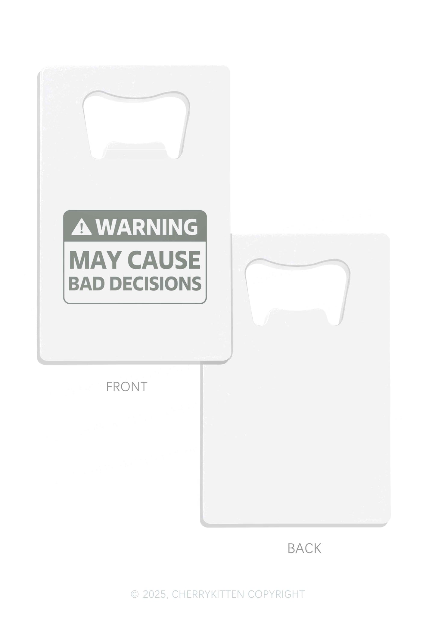 Warning Cause Bad Y2K Credit Card Bottle Openers Cherrykitten