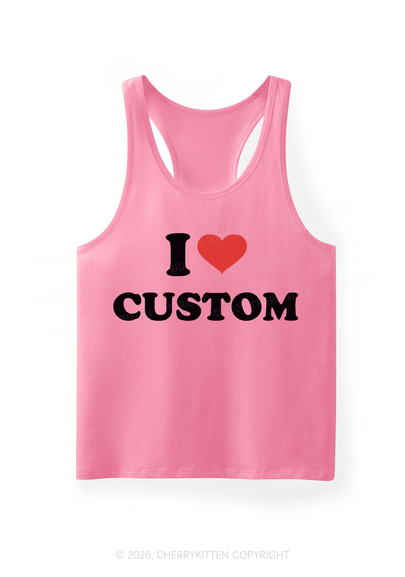 I Love Custom Personalized Y2K Men Racerback Tank Top Cherrykitten