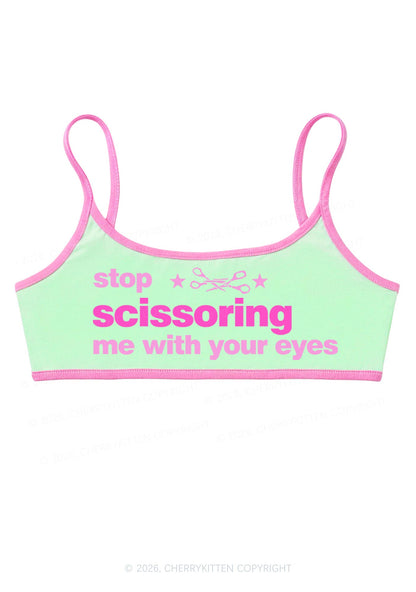 Stop Scissoring Me Pride Y2K Super Crop Cami Cherrykitten