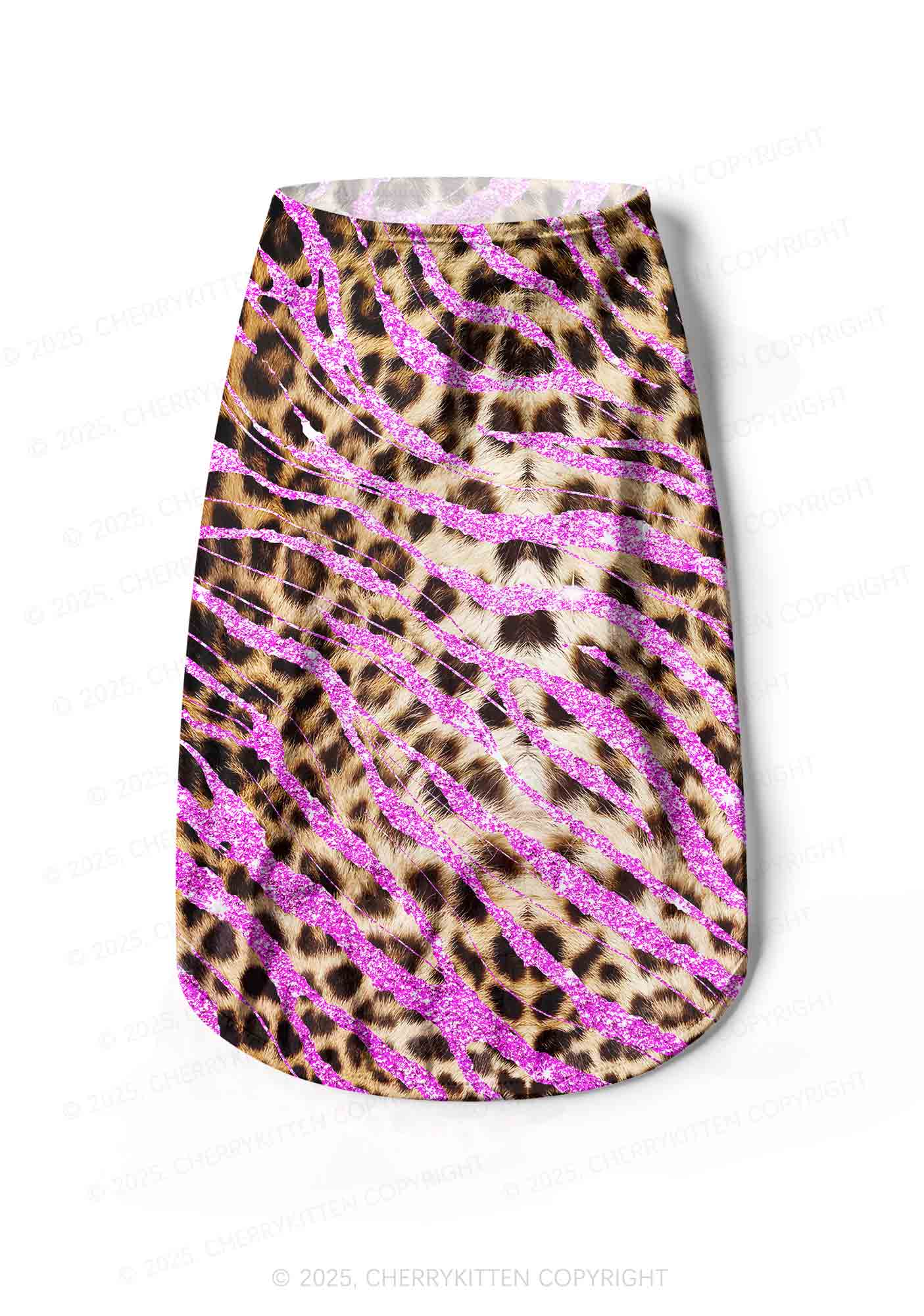 Sparkle Pink Leopard Y2K Pet Tank Top Cherrykitten