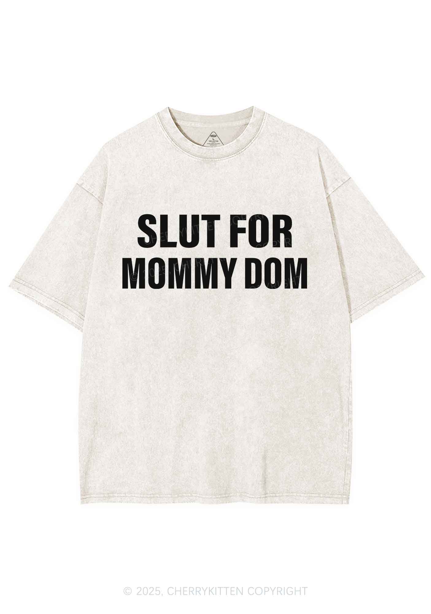 Slxt For Mommy Dom Y2K Shirts Washed Tee Cherrykitten