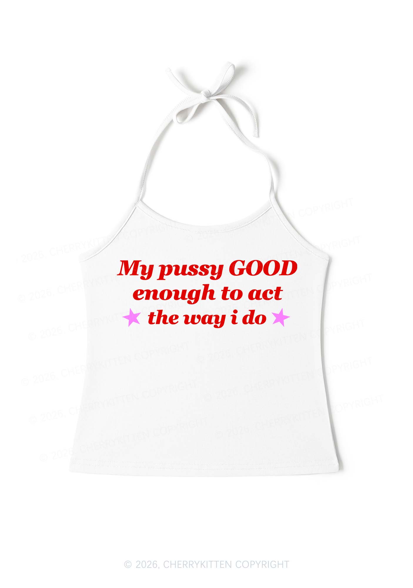 Good Enough To Act Y2K Halter Neck Cami Cherrykitten