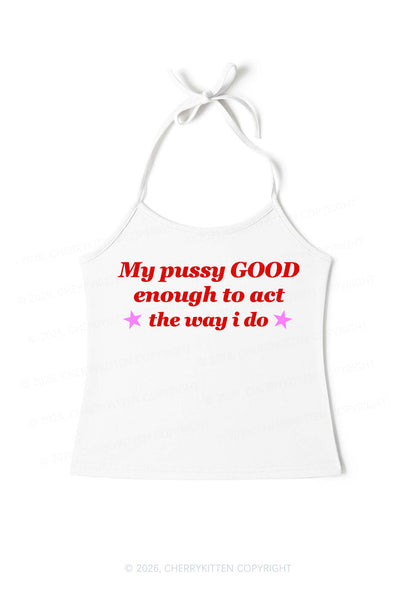 Good Enough To Act Y2K Halter Neck Cami Cherrykitten