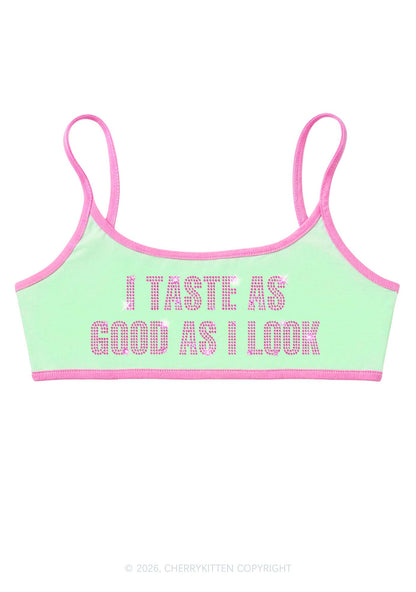 Rhinestone Taste Good Y2K Super Crop Cami Cherrykitten