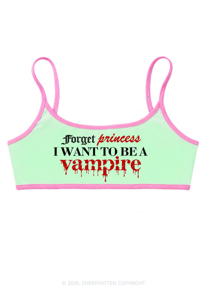 Halloween Want To Be Vampire Y2K Super Crop Cami Cherrykitten