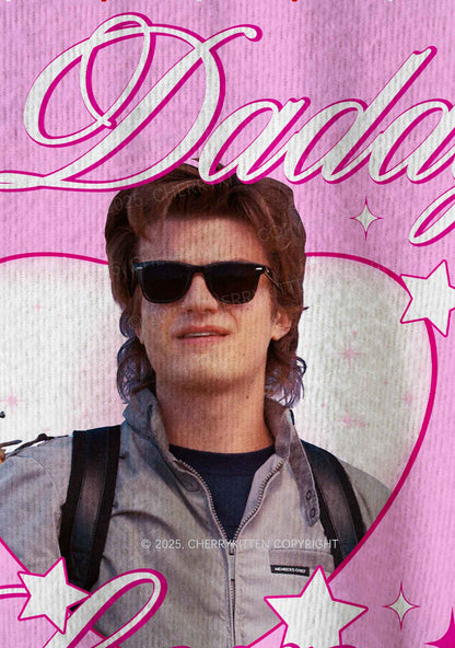 Pink Daddy I Love Him Y2K Christmas Knit Sweatshirt Cherrykitten