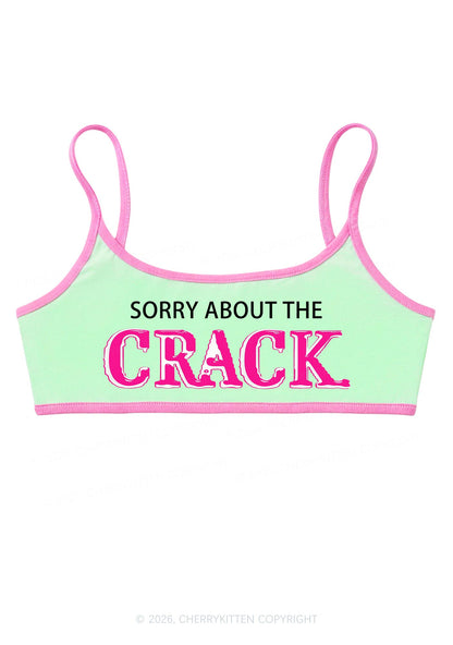 Sorry About The Crack Y2K Super Crop Cami Cherrykitten