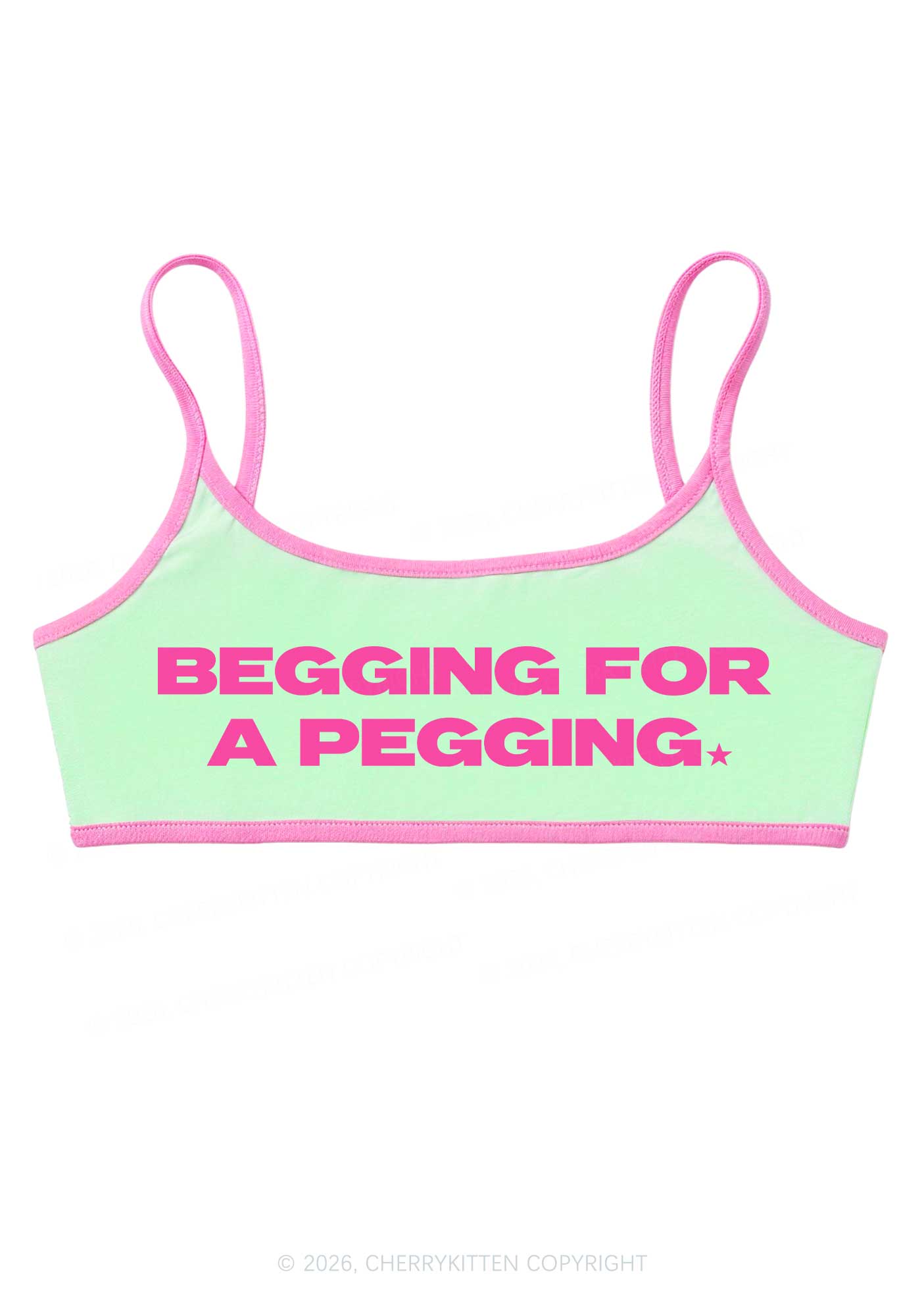 Begging For A Pegging Y2K Super Crop Cami Cherrykitten