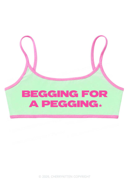 Begging For A Pegging Y2K Super Crop Cami Cherrykitten