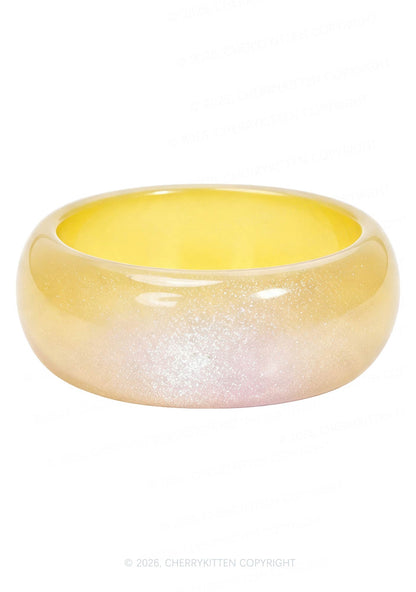 Glitter Jelly Color Y2K Cuff Bangle Cherrykitten