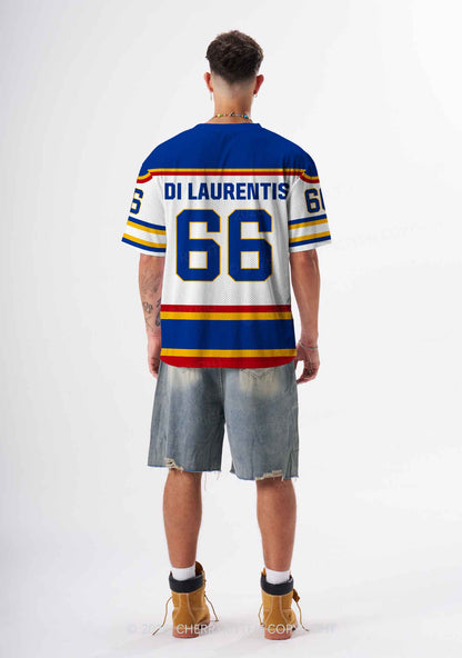 Retro White Hockey Team DL Y2K Sport Jersey Shirts Cherrykitten