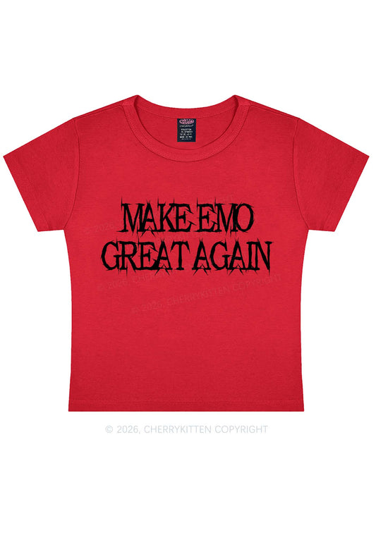 Make Emo Great Again Y2K Baby Tee Cherrykitten