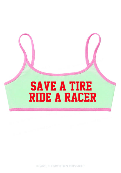 Save A Tire Ride A Racer Y2K Super Crop Cami Cherrykitten