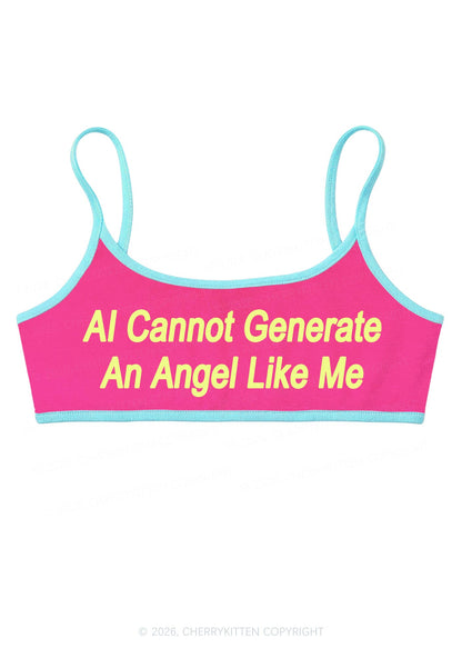 Ai Cannot Generate Angel Y2K Super Crop Cami Cherrykitten