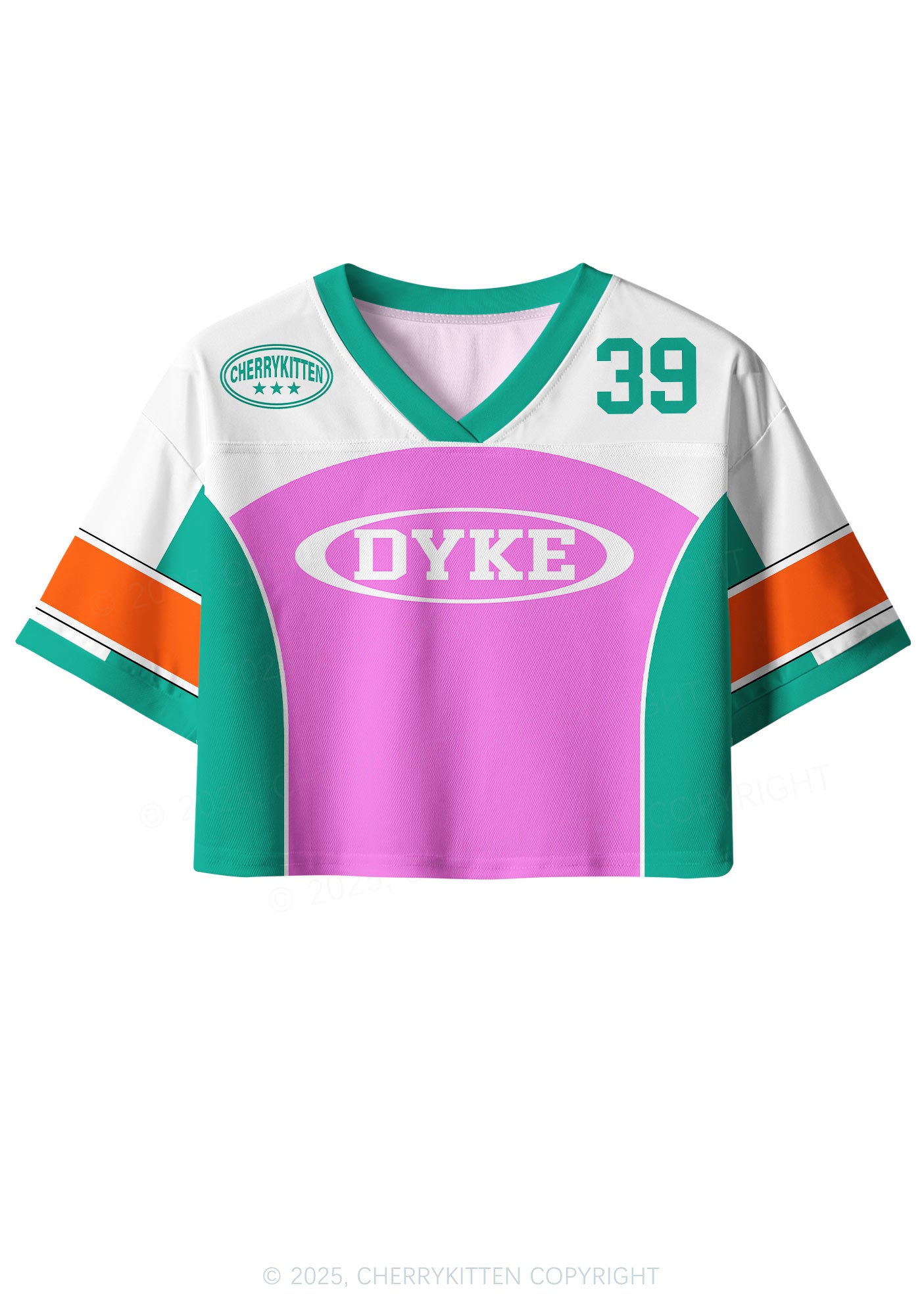 Custom Pink Dyke Pride Y2K Crop Sport Jersey Shirts Cherrykitten