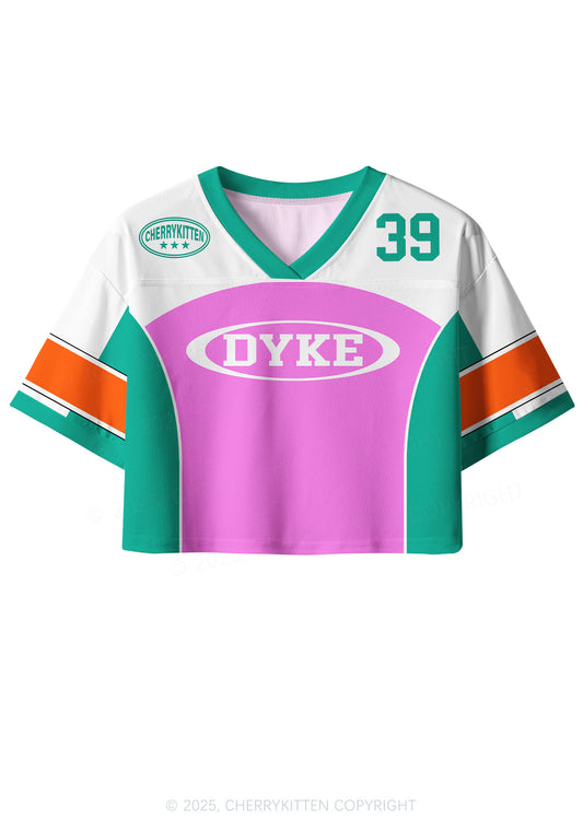 Custom Pink Dyke Pride Y2K Crop Sport Jersey Shirts Cherrykitten
