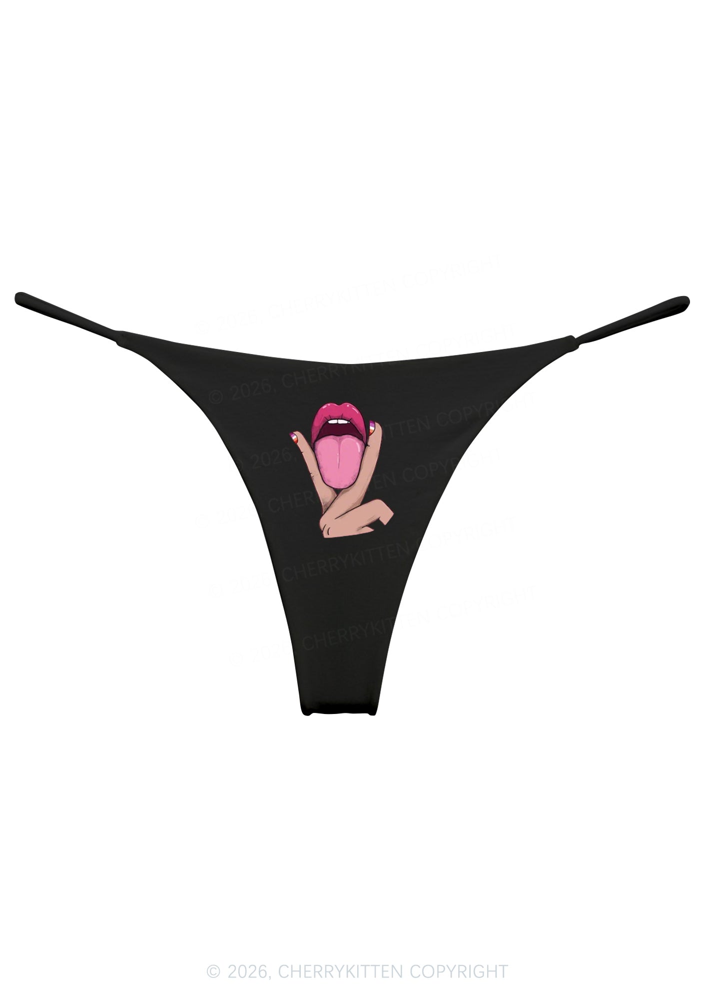 Lesbian Kissing Pride Y2K Bikini String Thong Cherrykitten