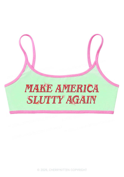 Rhinestone Make America Slxtty Y2K Super Crop Cami Cherrykitten