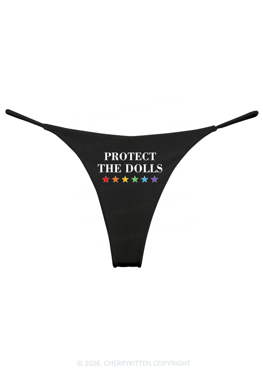 Protect The Dolls Pride Y2K Bikini String Thong Cherrykitten