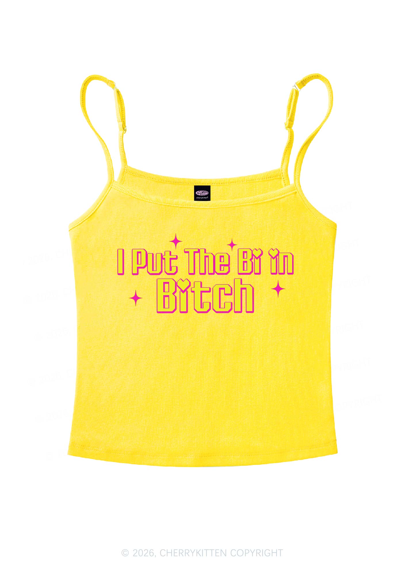 Put The Bi In Bxxch Pride Y2K Spaghetti Strap Cami Cherrykitten