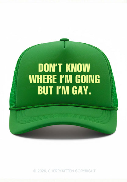 But Im Gay Pride Y2K Trucker Hat Cherrykitten
