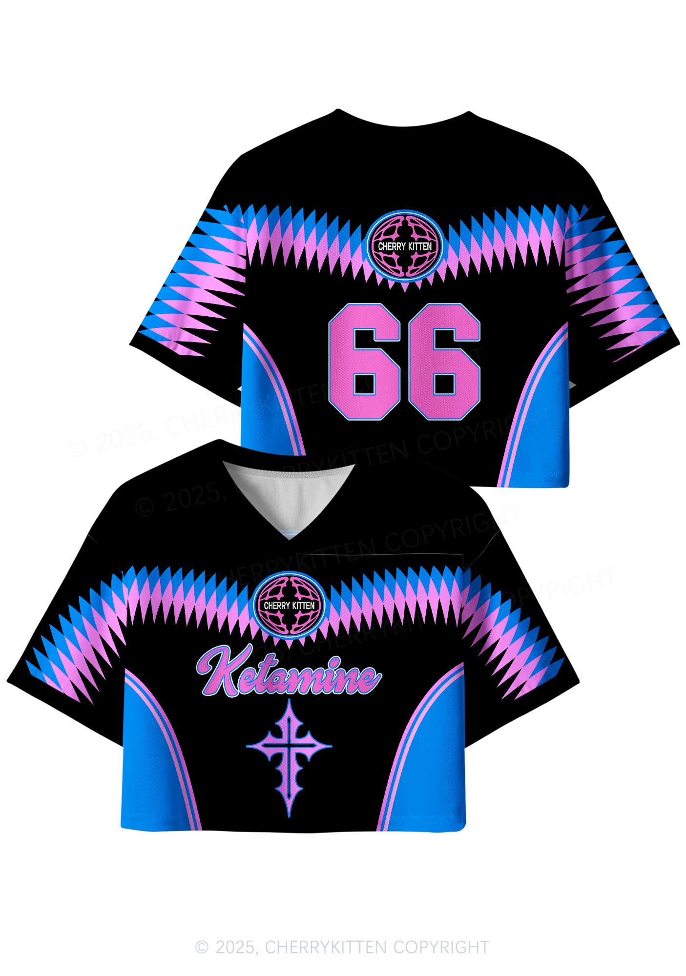 Custom Back Ketamxxe Cross Y2K Crop Sport Jersey Shirts Cherrykitten