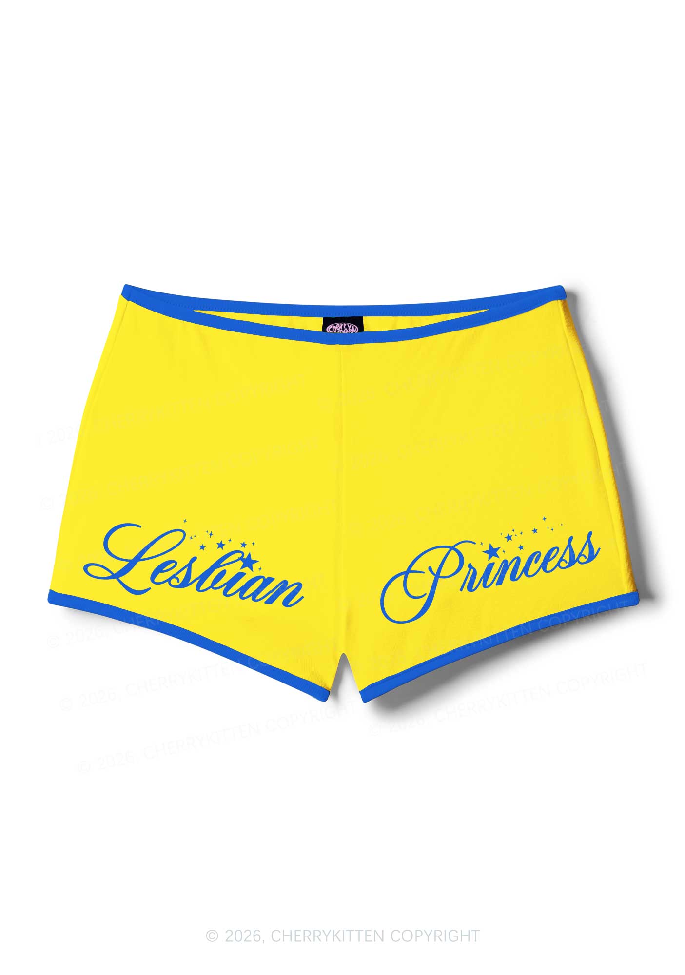 Lesbian Princess Pride Y2K Booty Shorts Cherrykitten