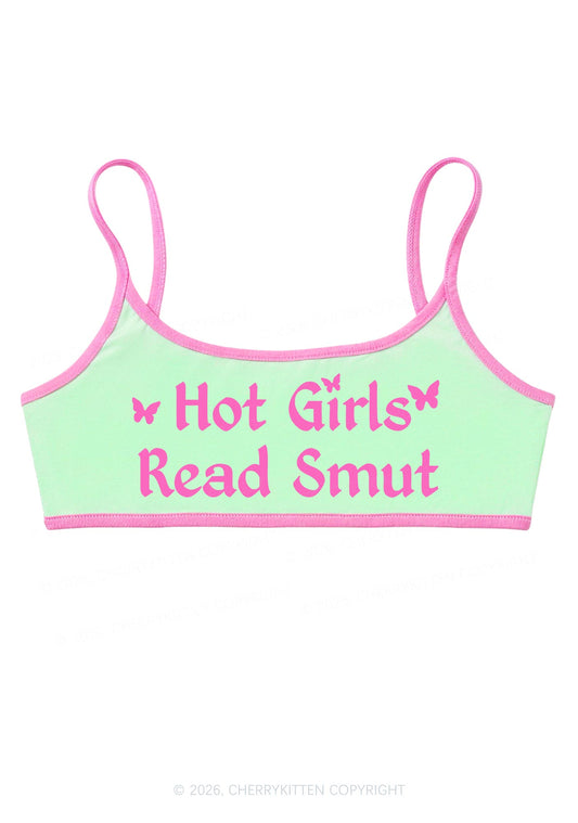 Hot Girls Read Smut Y2K Super Crop Cami Cherrykitten