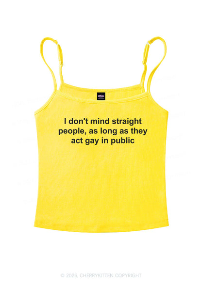 Act Gay In Public Pride Y2K Spaghetti Strap Cami Cherrykitten