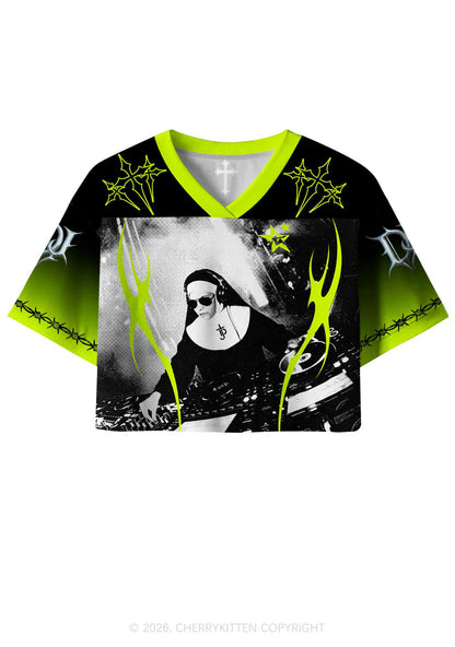 DJ Nun Y2K Crop Sport Jersey Shirts Cherrykitten