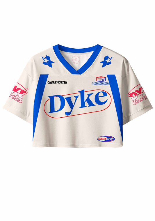 Blue Dyke Pride Y2K Crop Sport Jersey Shirts Cherrykitten