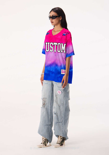 Custom Bisexual Flag Colors Pride Y2K Sport Jersey Shirts Cherrykitten