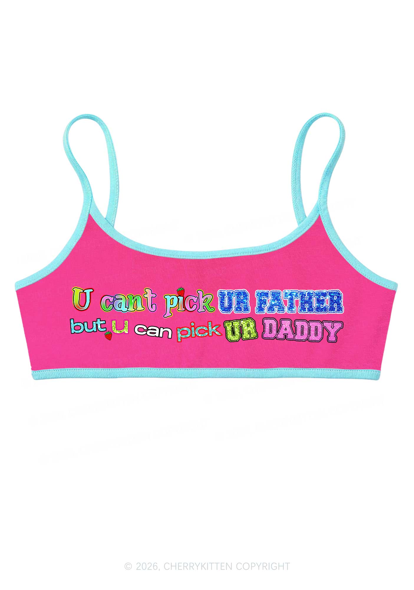 Pick Ur Daddy Y2K Super Crop Cami Cherrykitten