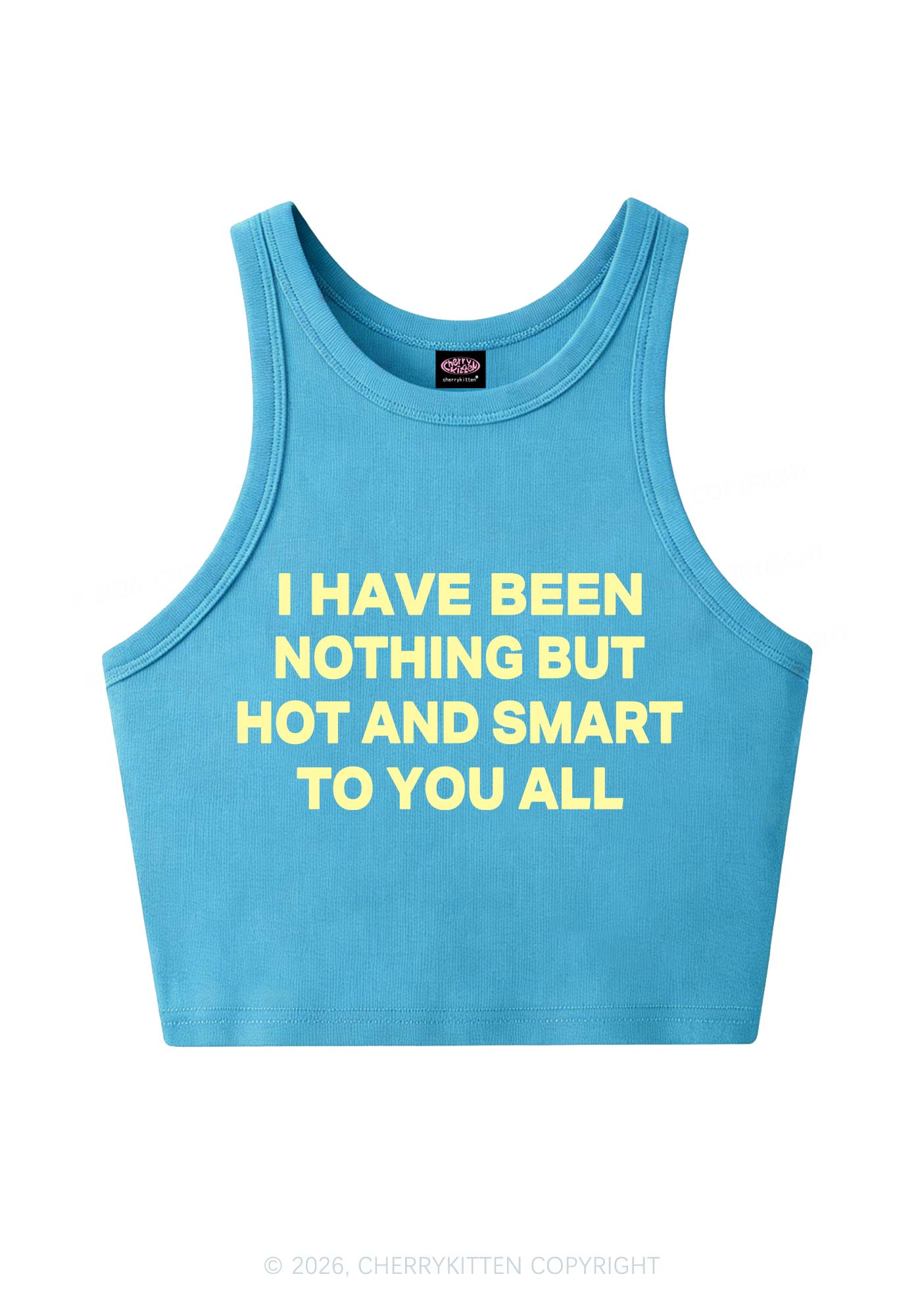 I Have Been Hot And Smart Y2K Crop Tank Top Cherrykitten