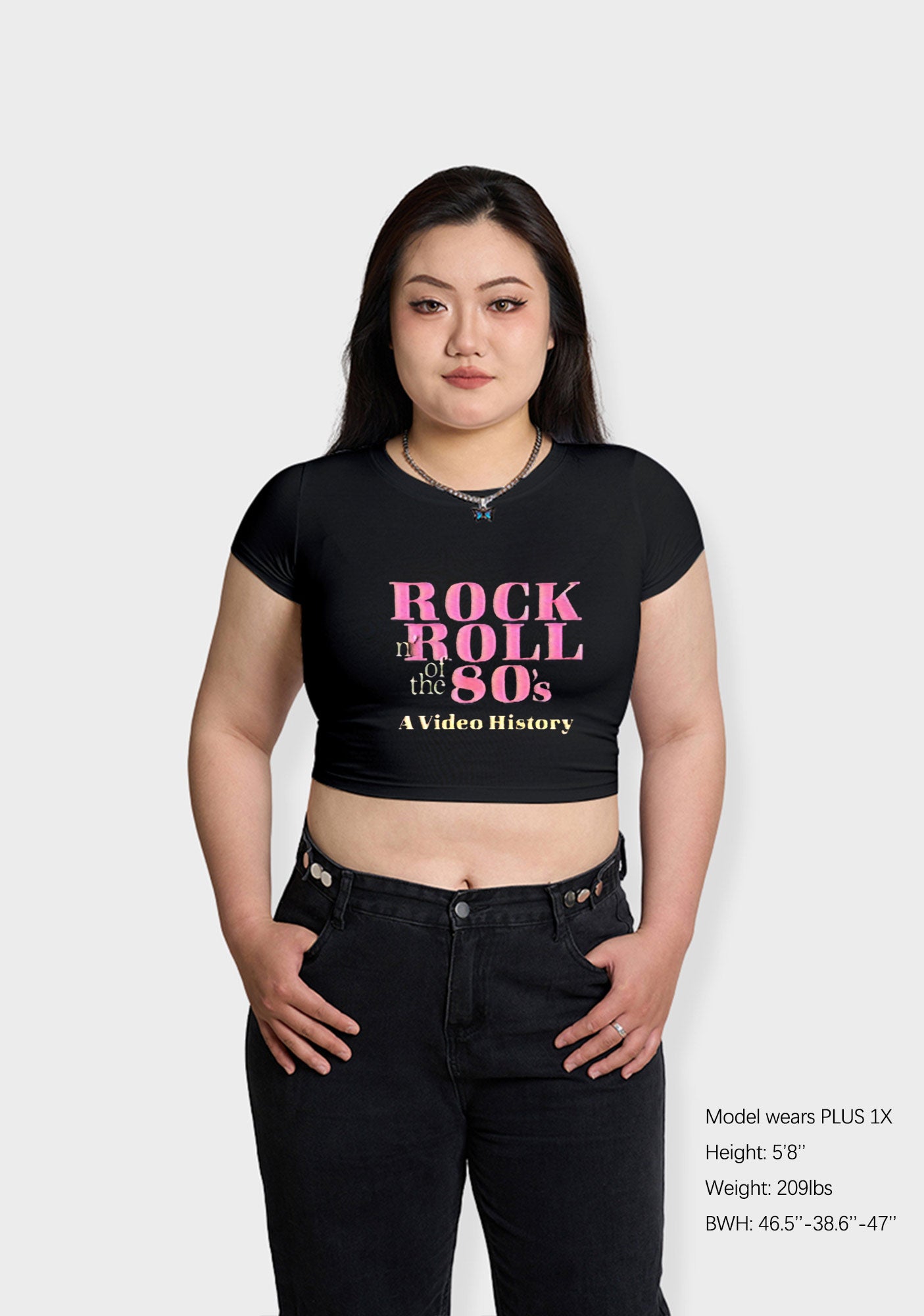 Curvy Rock Roll 80's Baby Tee