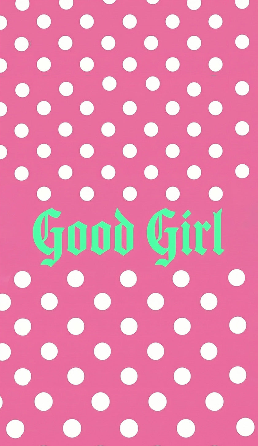 Good Girl White Dots On Pink Y2K Phone Case Cherrykitten