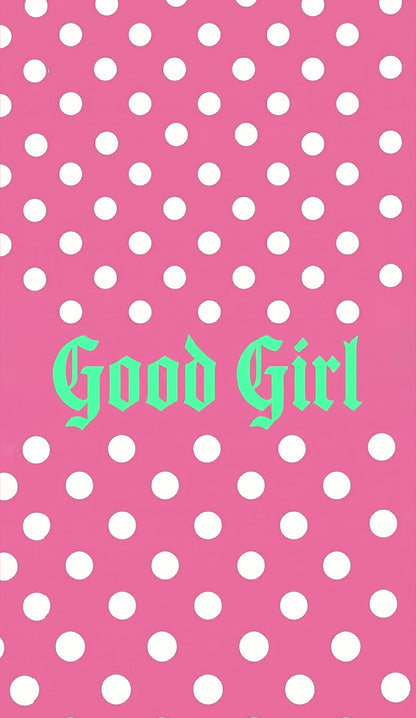 Good Girl White Dots On Pink Y2K Phone Case Cherrykitten