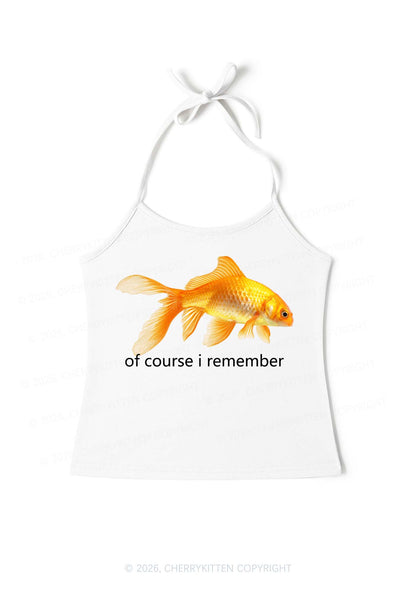 I Remember Goldfish Y2K Halter Neck Cami Cherrykitten