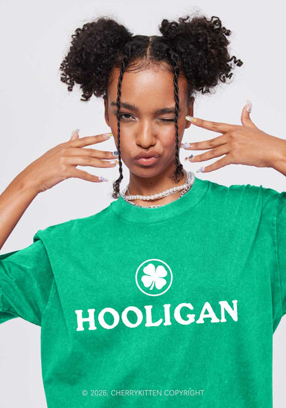 Irish Hooligan St Patricks Y2K Washed Tee Cherrykitten