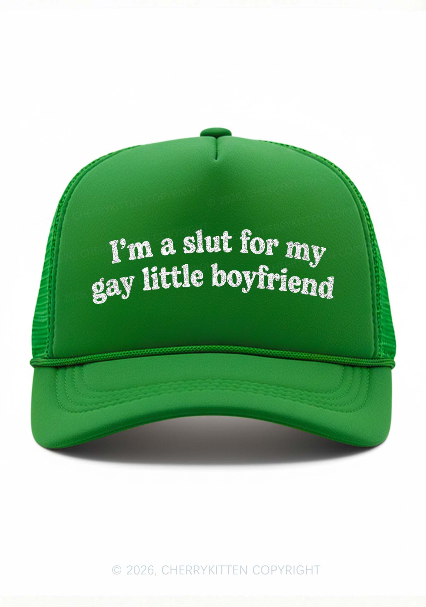 Glitter Slxt For My Gay BF Pride Y2K Trucker Hat Cherrykitten