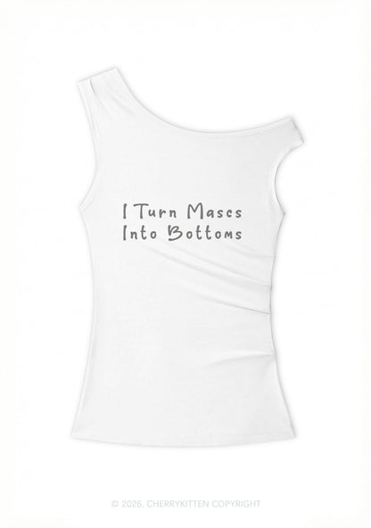 Turn Mascs Into Bottoms Pride Y2K Off Shoulder Tank Top Cherrykitten