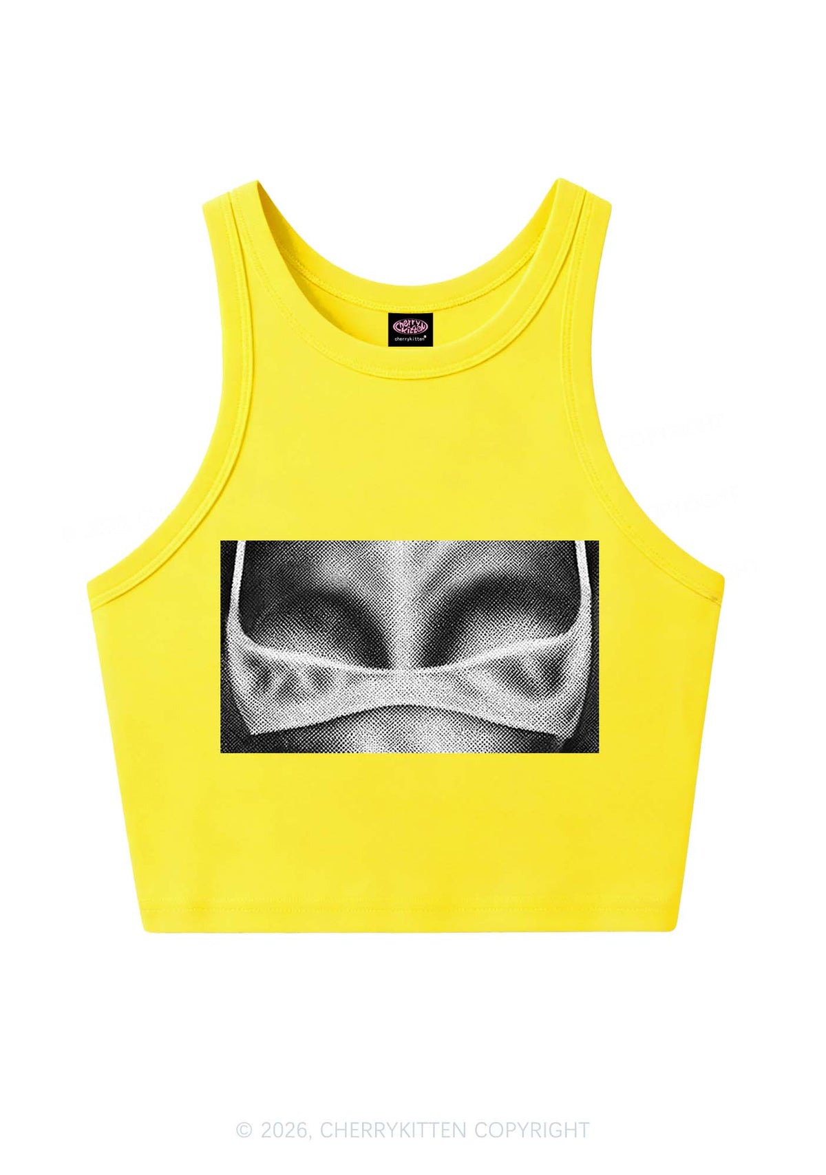 Lingerie Bxxbs Y2K Crop Tank Top Cherrykitten