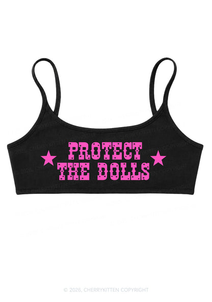 Protect The Dolls Y2K Super Crop Cami Cherrykitten